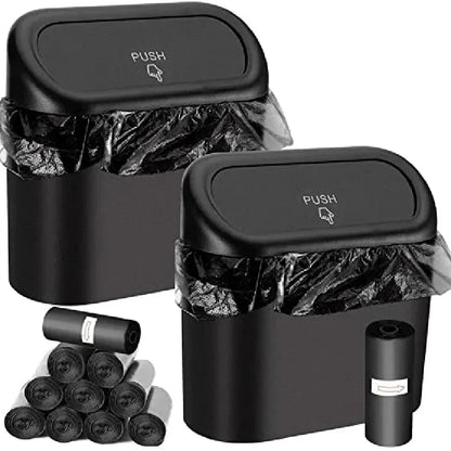 Car Trash Can (with Lid) Contains 60 (300) Garbage Bags, Small Car Trash Can, Leak-proof Mini Car Accessories