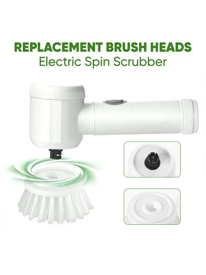 Electric Spin Scrubber Cordless Spin Scrubber with 5 Replaceable Brush Heads Electric Cleaning Brush Cleaning Tools