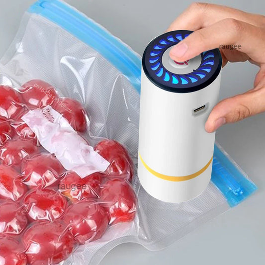 Mini Electric Air Pump Rechargeable for Food Fresh-Keeping Vacuum Sealed Bag Storage Bag Automatic Vacuum Compression Machine