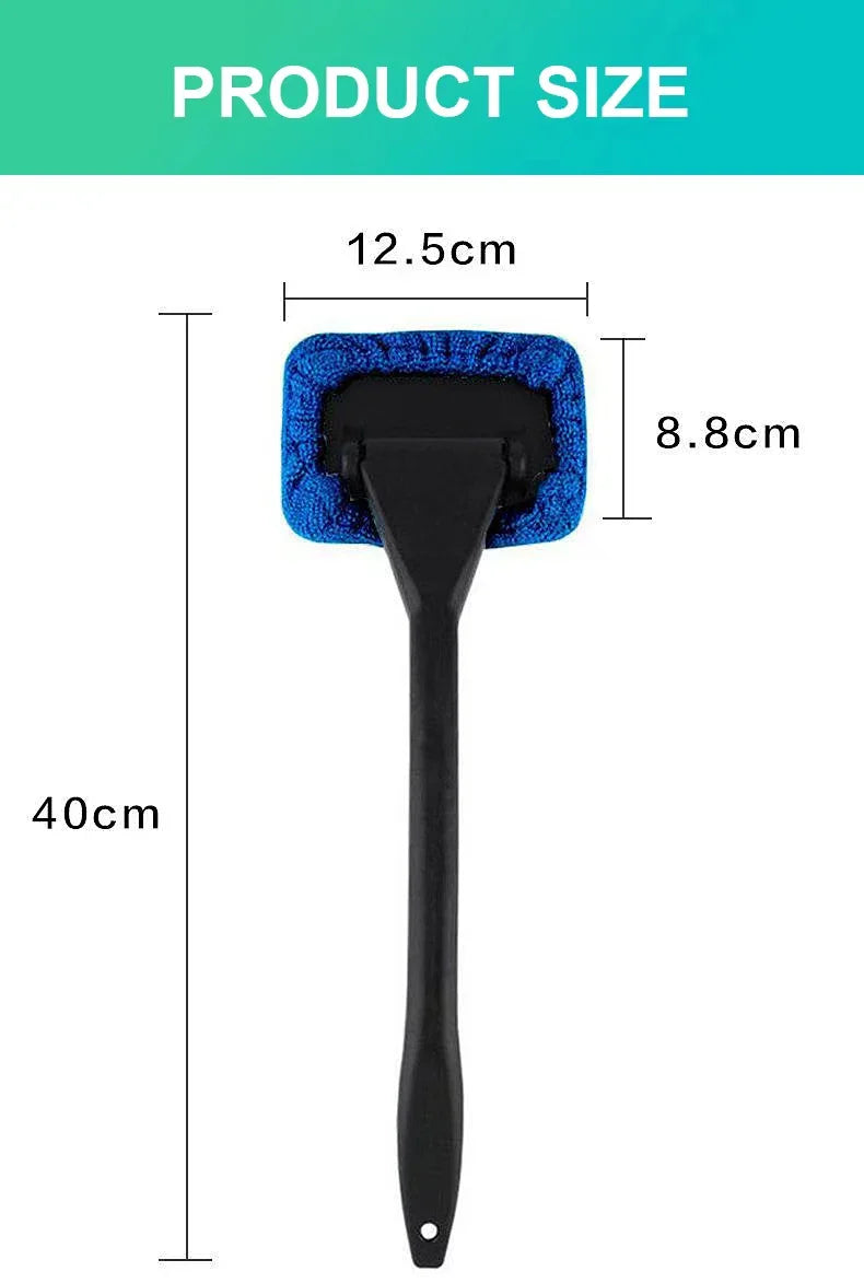 Car Window Cleaner Brush Kit Windshield Cleaning Wash Tool Inside Interior Auto Glass Wiper with Long Handle Car Accessories
