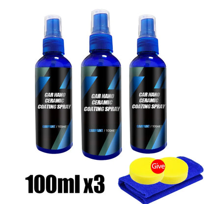 Car Ceramic Coating For Auto Paint Crystal Wax Spray Nano Hydrophobic Liquid Polymer Oleophobic Anti Rain Car Care